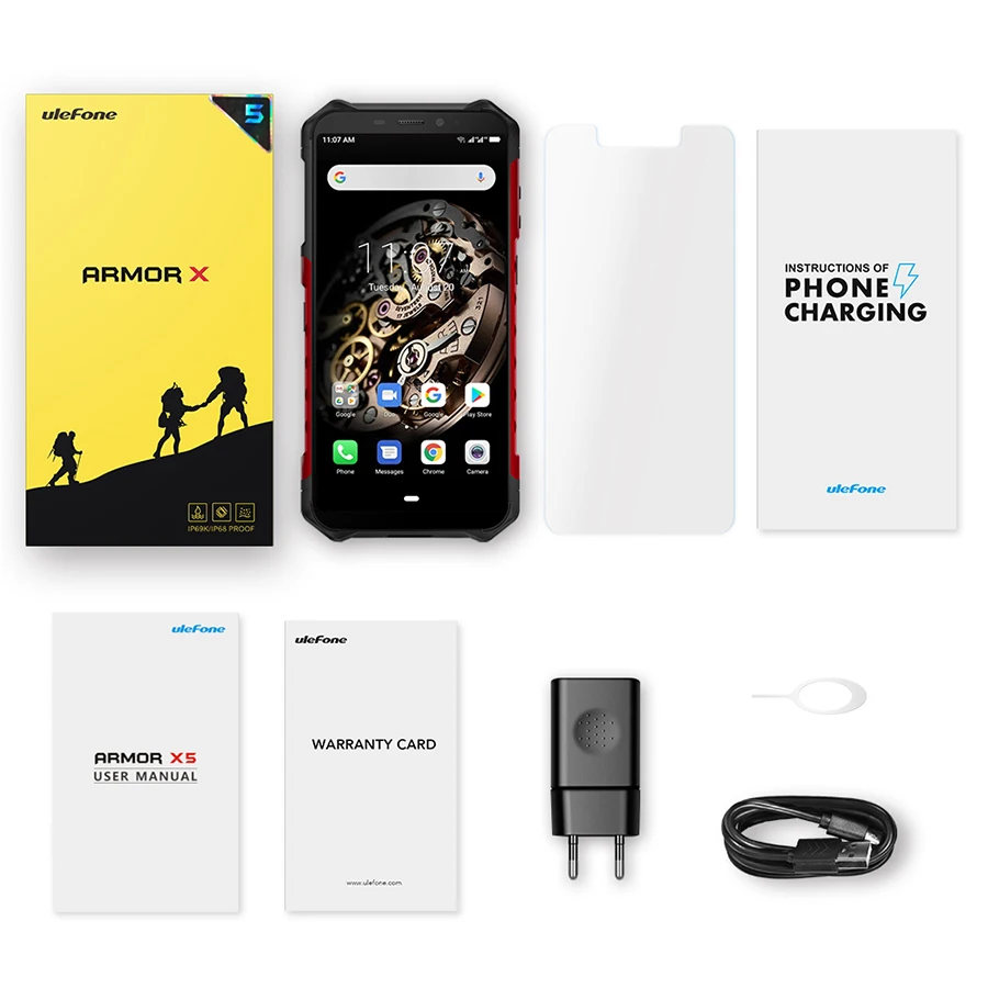 Ulefone Броня X5 ip68 прочный смартфон Android 9,0 ударопрочный телефон Superbattery сотовый телефон 3+ 32G разблокированный мобильный телефон