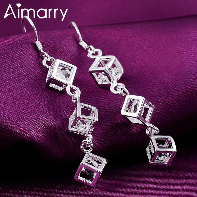 Aimarry 925 стерлингового серебра в виде решетки серебристого цвета на картах AAA