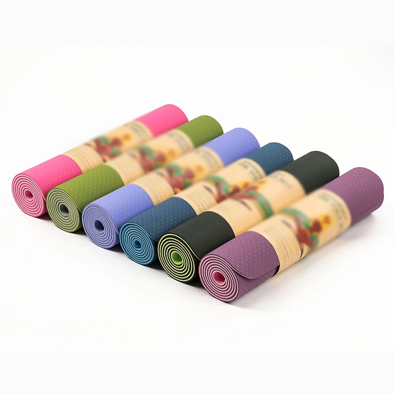 Non Slip Yoga Mat Made with Natural Rubber Fitness Exercise Mat Strap-Workout Mat for Yoga Pilates Floor Exercises