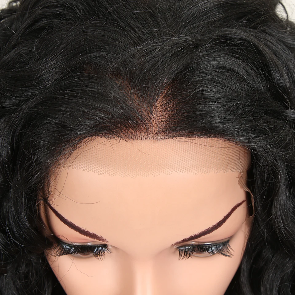 Волшебные 2" дюймовые свободные расставания 360 парики на шнурках для черных женщин синтетические кружева спереди al парик блонд черный цвет курчавые кучерявые парики