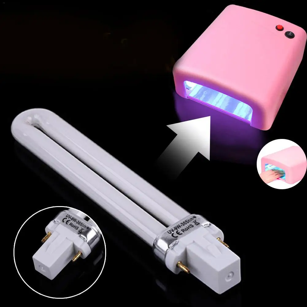 1/4pcs 9W Nail Dryer Lamp Tube UV Lamp U-shaped Bulbs for Nail Dryer Electronic Machine Replacement Manicure Art Tool uv lamp tube