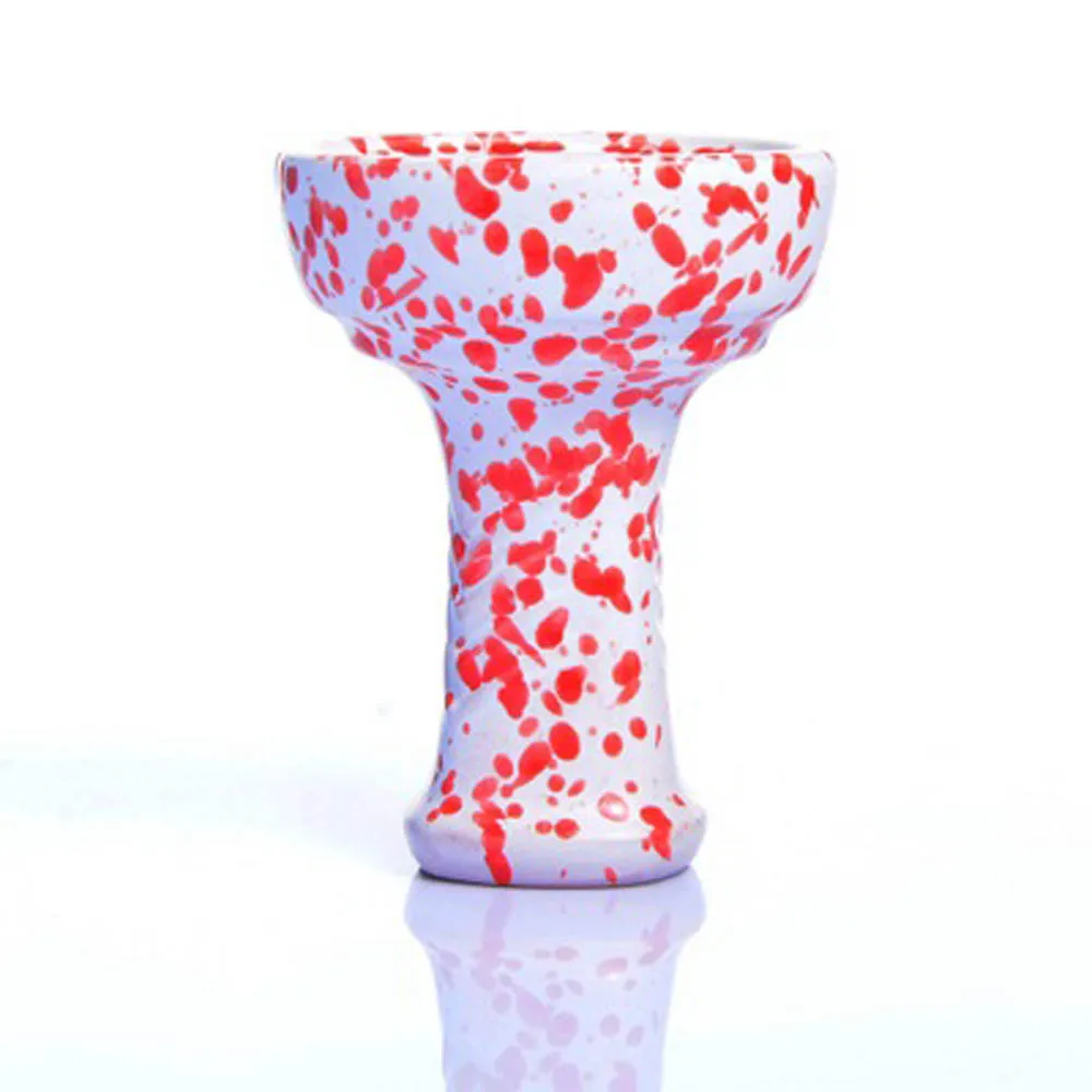 latest style ceramic smoke pan smoke bowl hookah pot shisha pot of colored glaze ceramic, Pure color spot decoration