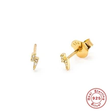 Топ продаж 925 пробы серебряная подвеска с молнией серьги-гвоздики для женщин A30