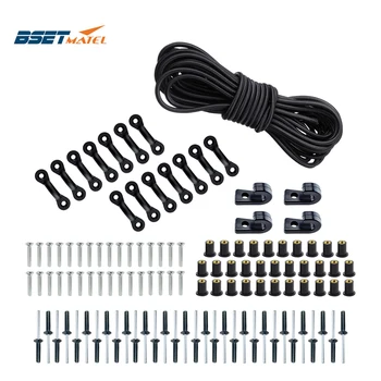 

Kayak Expanded Deck Rigging Kit Elastic Rope Bungee Nylon C and J Buckle Tie Down DIY for Canoes Boat Marine Accessories