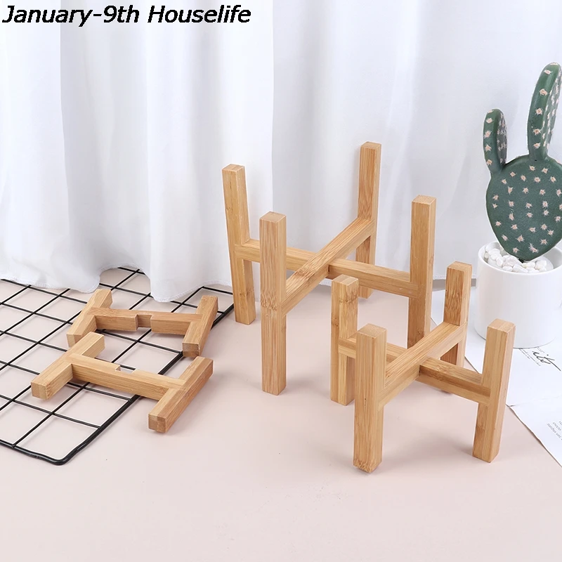Flower Stand Pot Rack Strong Free Standing Bonsai Holder Home Garden Indoor Display Plant Shelf Wood Planter Trays | Дом и сад