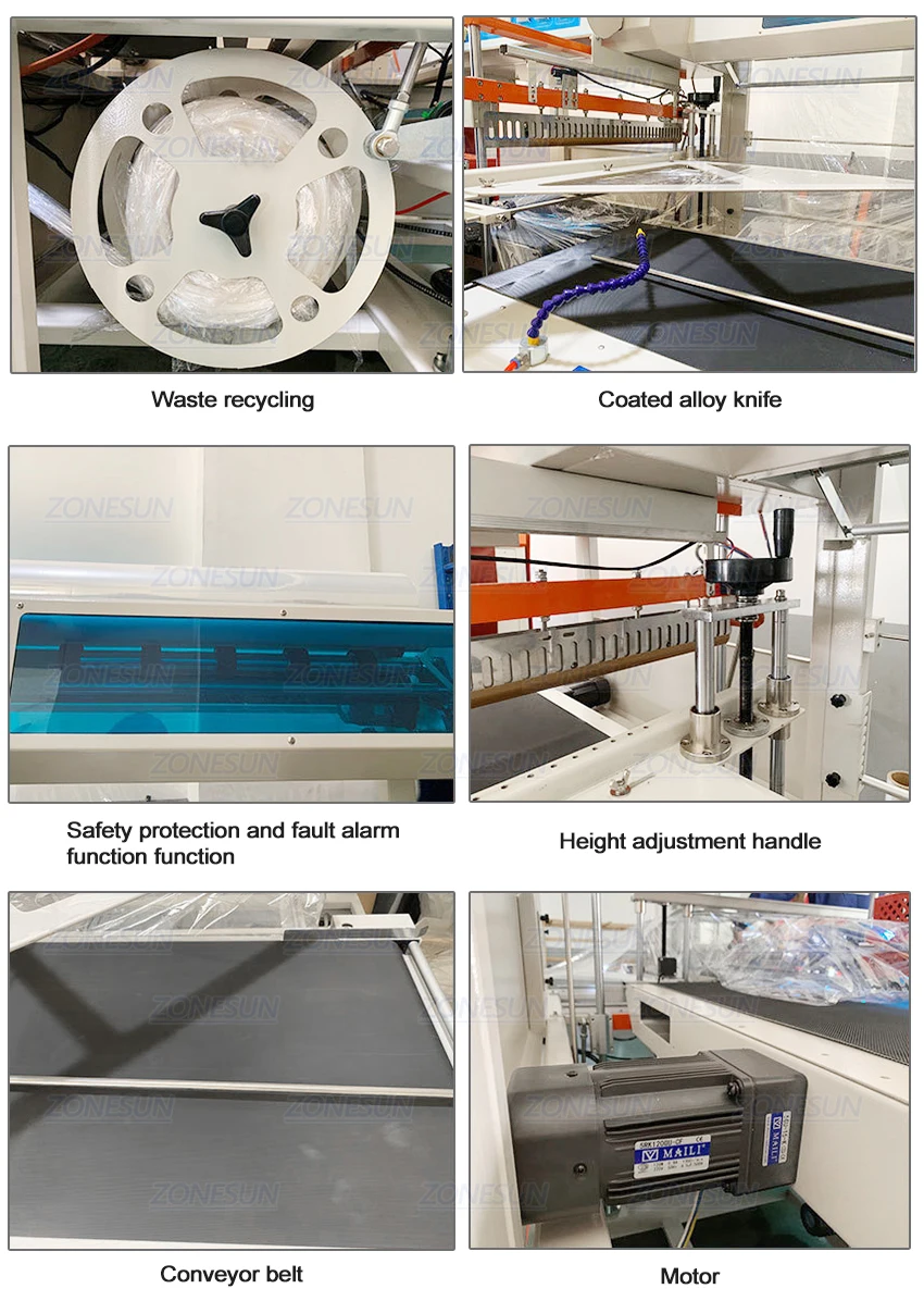 ZONESUN ZS450F герметизация автоматическая машина для резки термоусадочной пленки обертывания косметики книга еда напиток программного