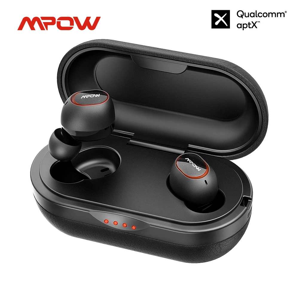 Mpow IPX7 Waterproof T5/M5 Upgraded TWS Earphones Wireless Earbud Bluetooth 5.0 Support Aptx 42h Playing Time for iPhone Samsung