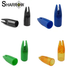 Boquillas de abrigo para ID de 8mm, eje de flecha de plástico, colas de flecha, DIY, golpes, accesorios de tiro de caza, 50/100 piezas