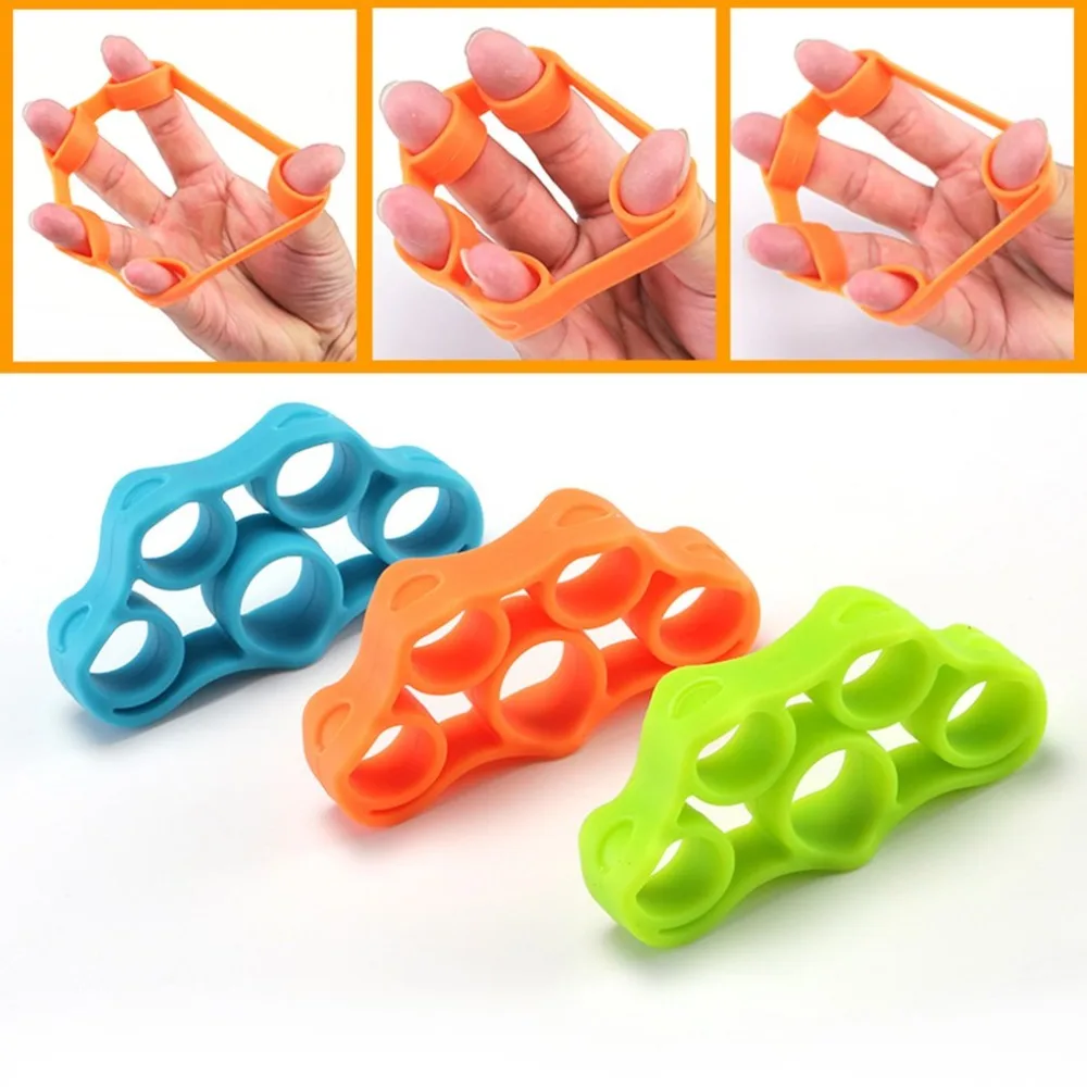 

Silicone Finger Stretcher Hand Gripper Forearm Wrist Training Resistance Band Muscle Power Training Ring Exerciser Trainer