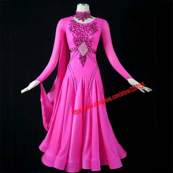 

HOT PINK of Competition ballroom Standard dance dress,dance clothing,ballroom waltz dresses,Ballroom Dance Dress Red, Royalbule