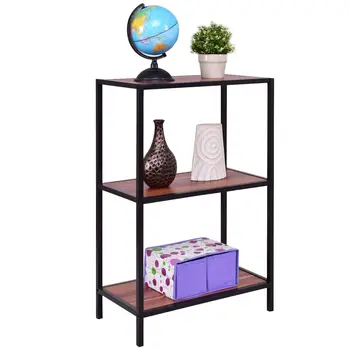 

Costway 3 Tier Storage Shelf Bookcase Bookshelf Display Organizer Rack Metal Frame