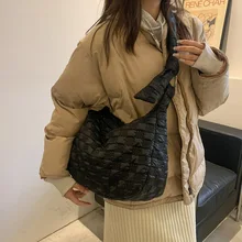 

Fashion Space Padded Lattice Quilted Messenger Bag Luxury Women Brand Handbags Female Crossbody Bag bolso acolchado mujer Tote