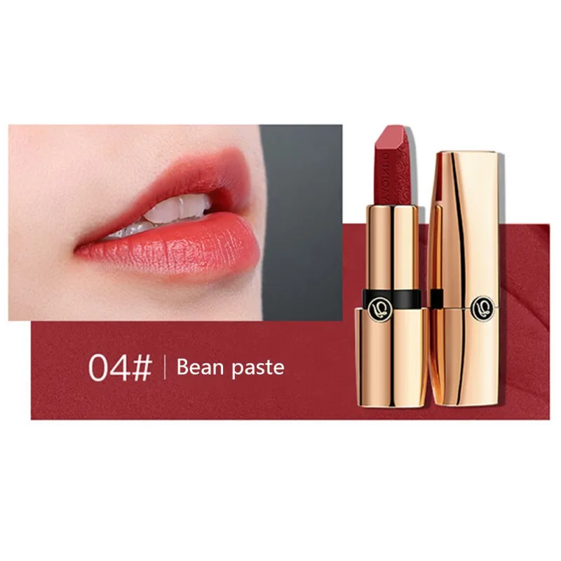 Velvet Lipstick Long-lasting Waterproof Non-stick Cup Colorfast Matte Lipstick Cosmetic - Цвет: 04