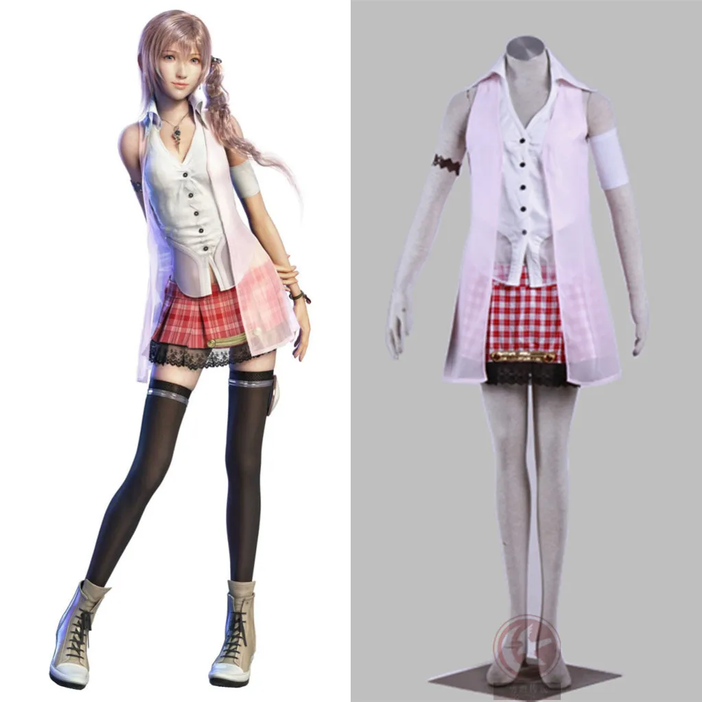 Игра Final Fantasy XIII FF13 Serah Farron, костюмы для косплея, костюмы на Хэллоуин для женщин/мужчин, взрослые, можно изготовить на заказ