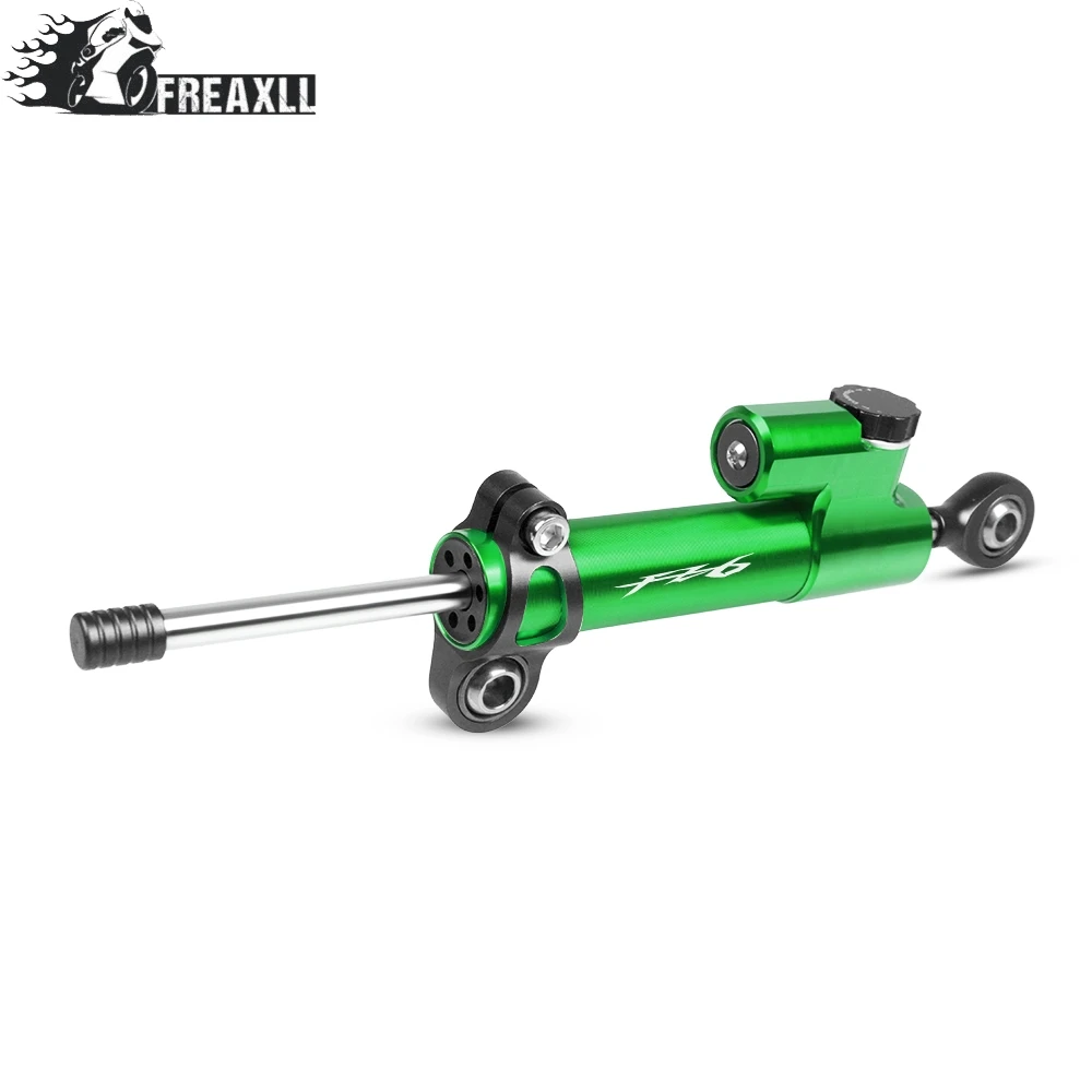 Black-Green Мото CNC мотоцикл рулевой демпфер Стабилизатор Линейный Обратный контроль безопасности для YAMAHA FZ6 FAZER 2004-2010 FZ6R 2009 - Цвет: Black-Green