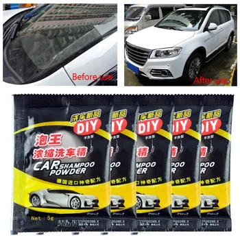 

5Pcs Powder Car Wash Shampoo Universal Cleaning Car Shampoo Multifunctional Cleaning Tools