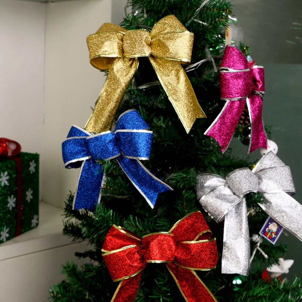 10 Pcs Christmas Bows Tree Party Gifts Christmas Tree Party Gifts
