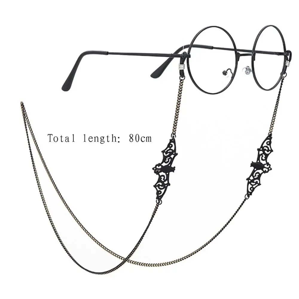 Women Retro Black Bat Sunglass Chains Lanyards Eyewear Accessories Sunglasses Reading Glasses Strap cord glasses hanging rope glasses straps glasses chain glasses retainer