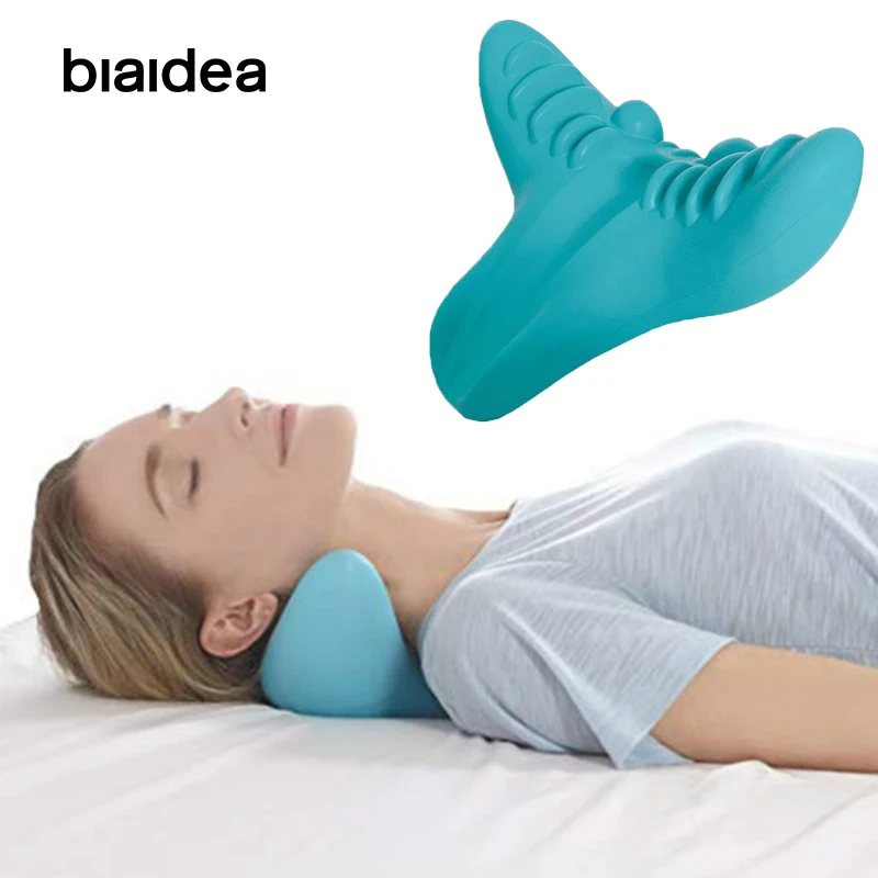 CStyle Rest Cervical Spine Neck Massage Pillow Massager Stretch Traction Apparatus Shoulder Correction Pain Relief Portable