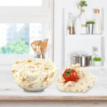 

New 3 PCS Beeswax Food Wraps Sets Small Medium and Large Food Covers Reusable Eco-Friendly Washable Food Wraps Zero Waste