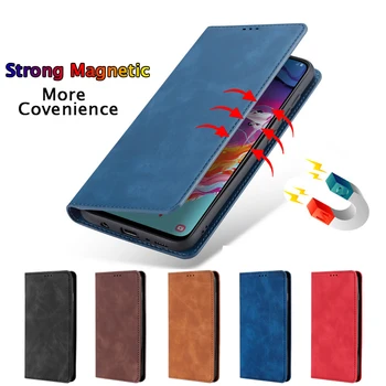 

For Samsung Galaxy A01 Case Luxury Flip PU Leather Wallet Magnetic Adsorption Case For Samsung A01 A 01 A015F SM-A015F Phone Bag