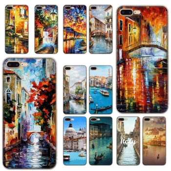 

Italy night in venice phone case for iphone 5s 6s 7 8 X XR XS MAX Plus 11 Pro MAX Soft case