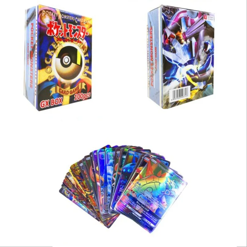 200 шт. Pokemon GX EX MEGA Сияющие карты игра битва карта без повторов Пикачу карточная для