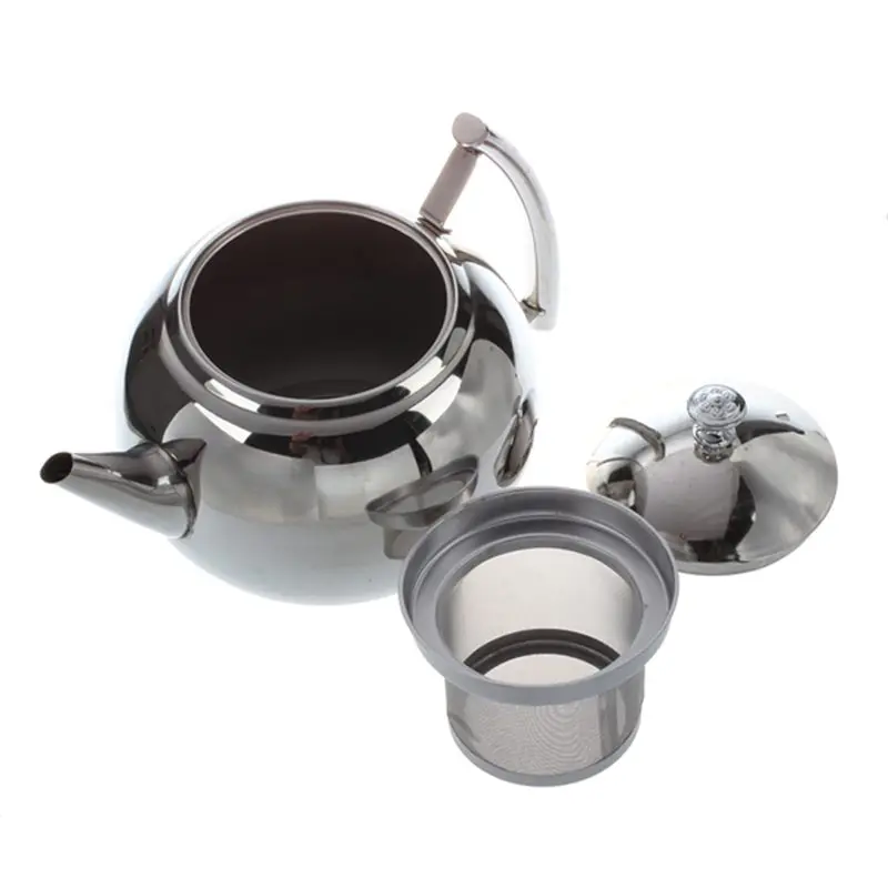 HLZS-2000ML чайник из нержавеющей стали чайник кофе с фильтр чайных листьев заварки, 25*15*17 см