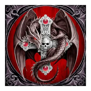 

Dragon and Cross Diamond Painting Round Full Drill Nouveaute DIY Mosaic Embroidery 5D Cross Stitch Home Decor Gifts
