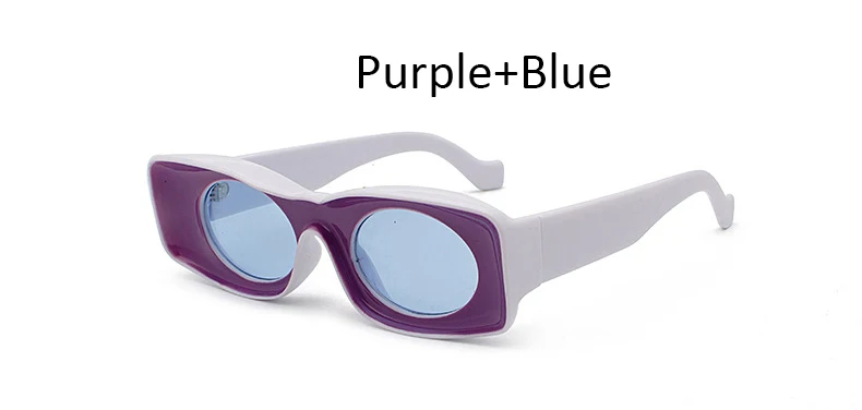 Purple Blue Новинка, модные уникальные солнцезащитные очки для женщин, большая оправа, брендовые дизайнерские солнцезащитные очки с большой оправой, женские очки красного цвета - Цвет линз: Purple Blue