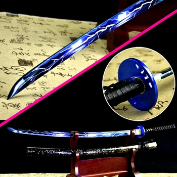 

Nice Home Decoration Collection Real Samurai Dao Sword Katana Blue High Carbon Steel Blade Sharp Japanese Knife Saber