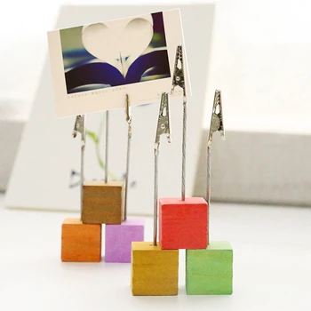 

1pc Colorful Metal Paper Photo Card Clips Memo Picture Note Card Desk Paper Photo Clip Holder Table Stand Place Office Favor