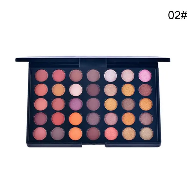 35 Colors Eye Makeup Palette Shimmer Matte Long Lasting Eyeshadow Pallete Waterproof Glitter Powder Eye Shadow Set - Цвет: 2