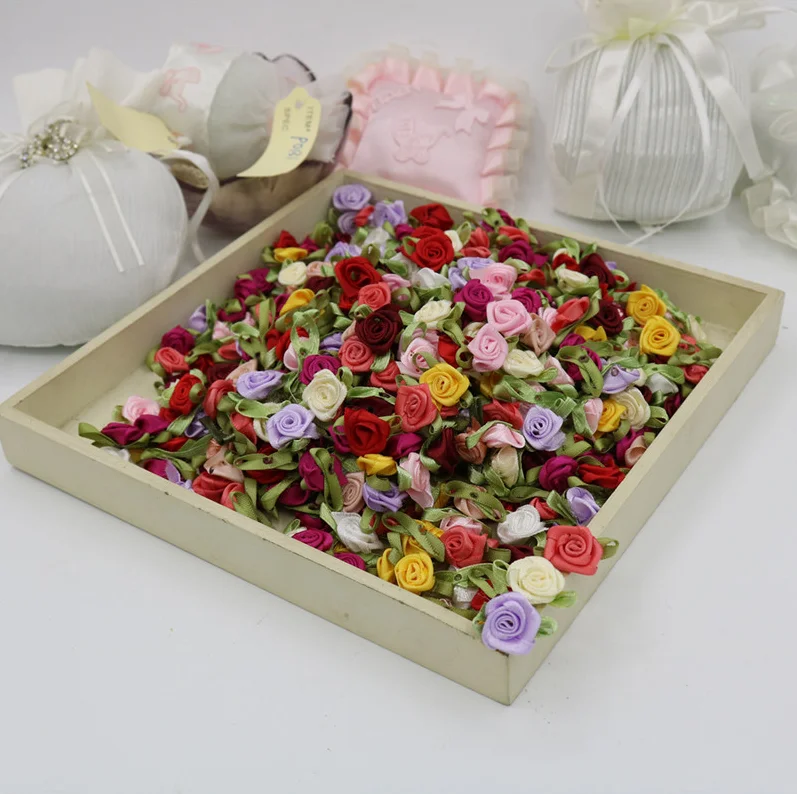 Mix Color Water Soluble Flower Embroidered Lace Trim Applique Craft 50 Pieces For DIY Material 13mm