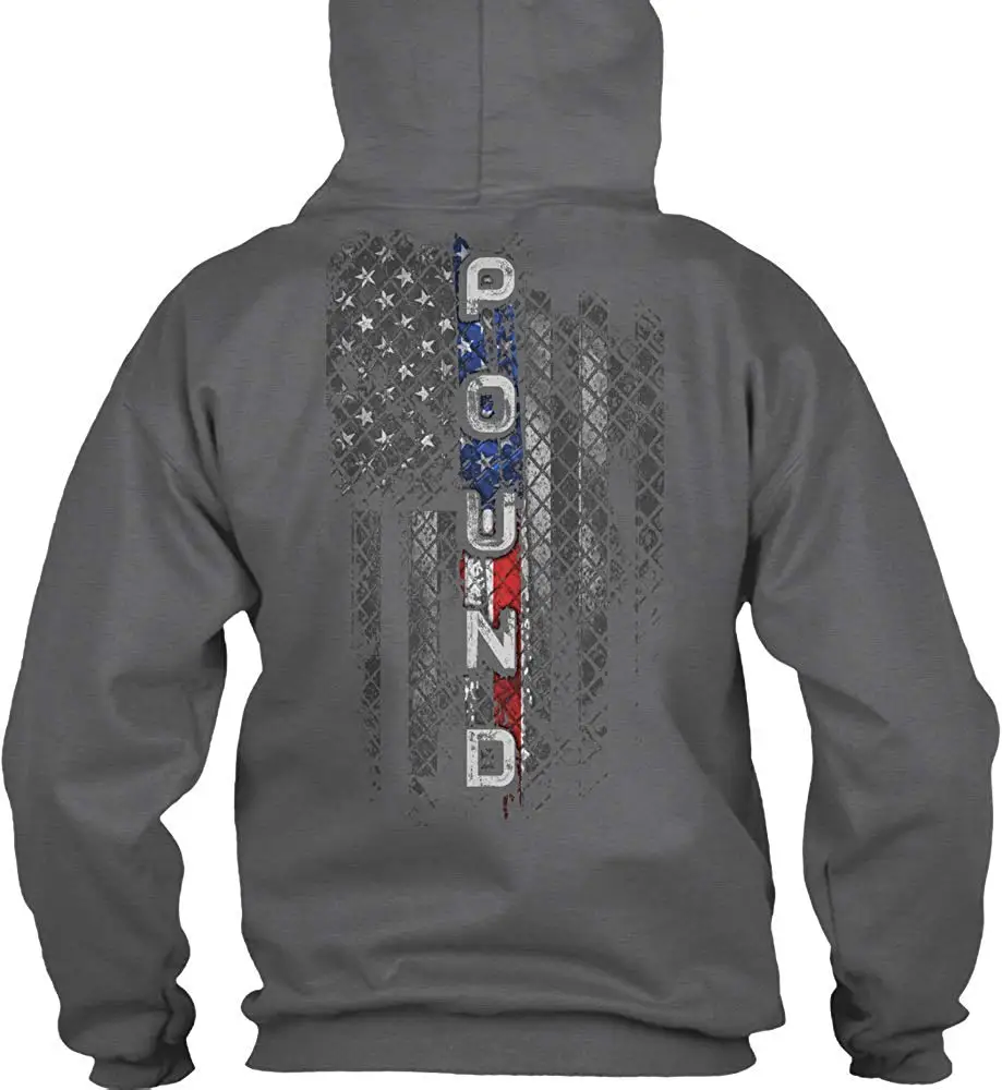 Pound Family American Flag Sweatshirt - Gildan 8oz Heavy Blend Hoodie |