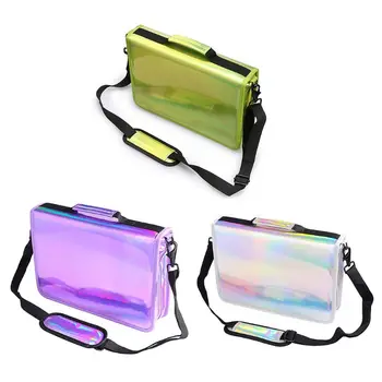 

New 160 Slots Dazzle Color Laser Large Capacity Pencil Bag 4 Layers Gel Pen Case Stationery