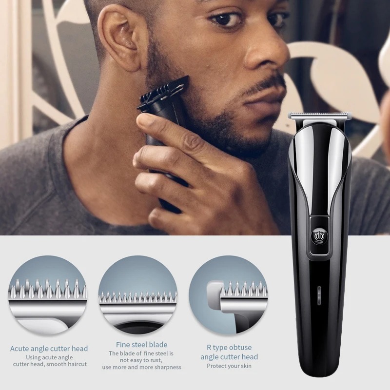 

Hair Trimmer Beard Trimmer Hair Clipper Waterproof Rechargeable Machine Face Cleaner Men Wireless Adjustable Barber Tool