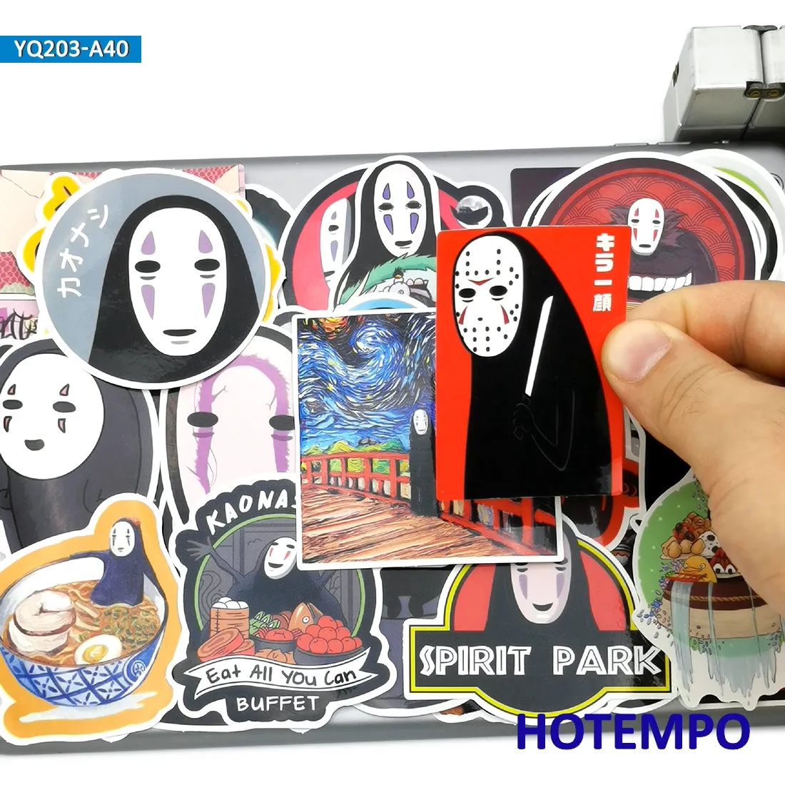 40pcs Anime Movie Spirited Away Cute No Face Men Cartoon Stickers font b Toys b font