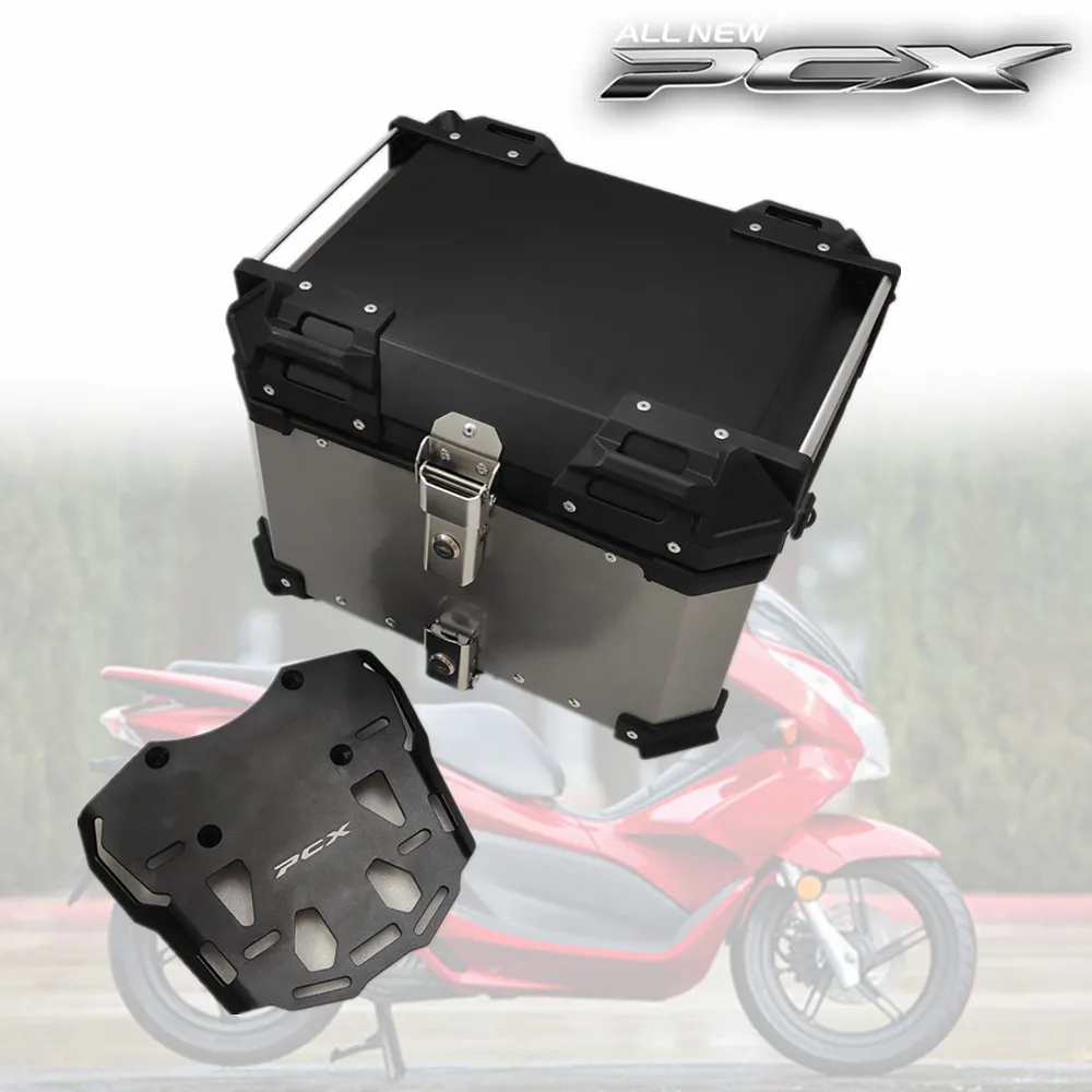 45L 55L 65L Motorcycle Top Trunk For Honda PCX 125 150 PCX150 PCX125 Tail Box Rear Luggage MOTO Case aluminum alloy box | Автомобили и