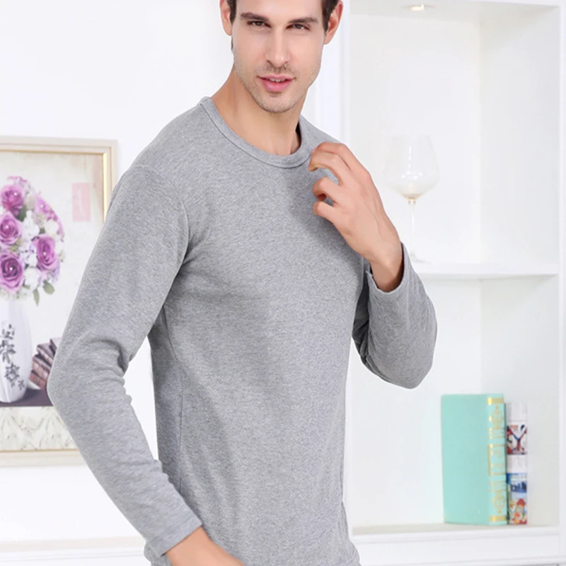 New Thermal Underwear Mens Long Johns Men Autumn Winter Shirt+pants Sets warm Thick Plus Velvet SizeL-2XL