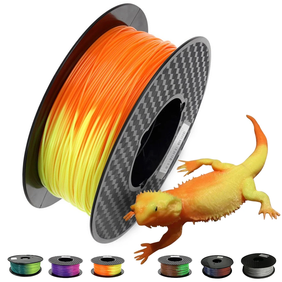 Color Changing with Temperature PLA 3D Printer Filament 1.75mm 500g/250g Gradient Thermochromic Sublimation Printing Material rainbow petg