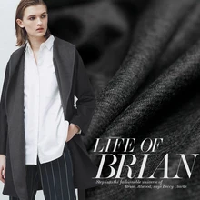 НОВАЯ Трикотажная эластичная шерстяная ткань высокого качества серый черный толстый осенне-зимний теплый жакет Одежда Ткань 95% шерсть