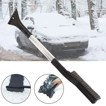 

Snow Shovel Long Handle Portable Winter Cleaning Tool With Brush Remover Car Windshield Ice Scraper Multipurpose Detachable