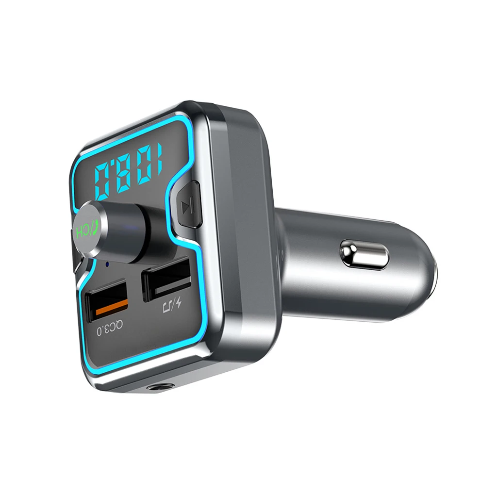 Bluetooth 5,0 приемник автомобильный MP3 музыкальный плеер u-диск SD карта fm-передатчик быстрое автомобильное зарядное устройство type-c окружающий свет