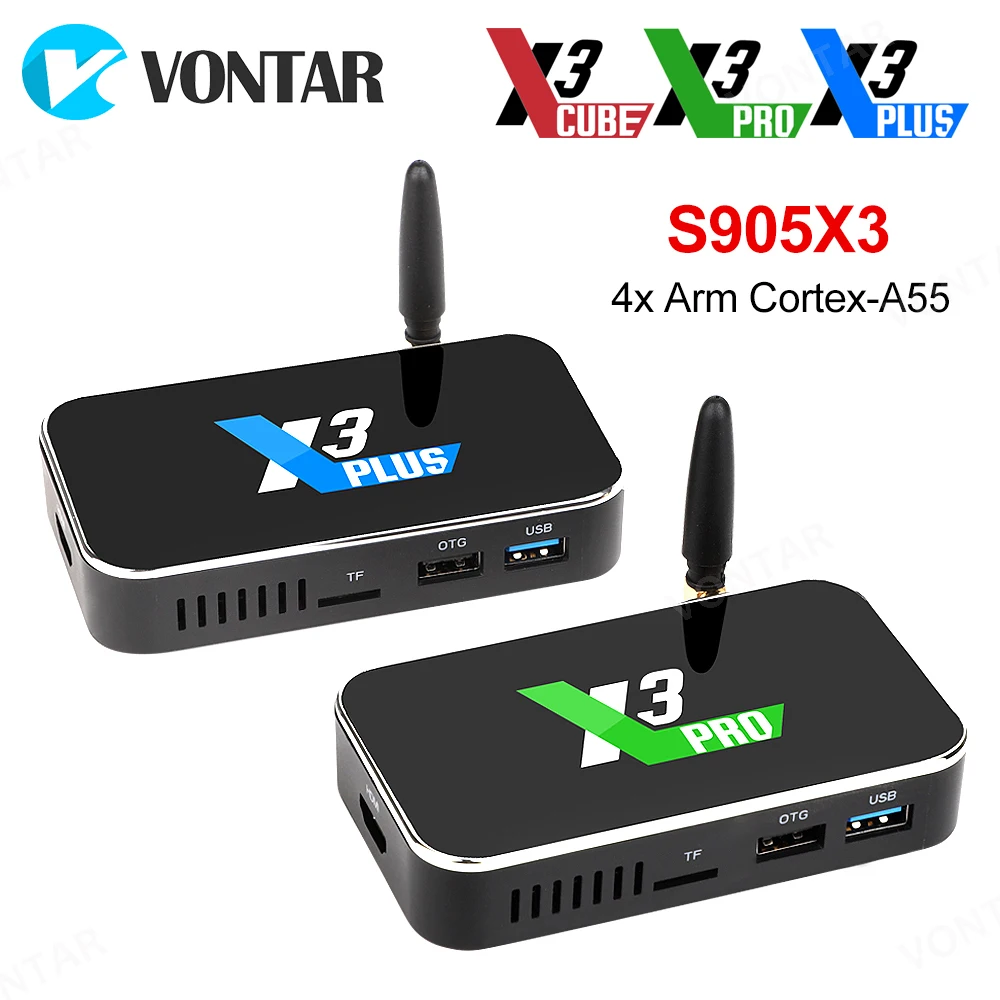 X3 PRO X3 CUBE Amlogic S905X3 Android 9.0 TV Box 2GB 4GB DDR4 16GB 32GB ROM 2.4G 5G WiFi 1000M LAN