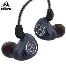 FDBRO Новые горячие 1DD+ 4BA гибридные наушники в ухо HIFI монитор DJ наушники для бега гарнитура с 2PIN съемная