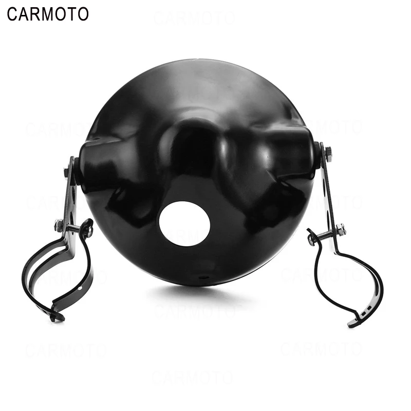 2pcs black 7 дюймовый корпус лопасти Аксессуары для мотоциклов+ 7 дюймовые мотоциклетные фары для мотоциклов Honda Suziki KTM мотоциклы - Цвет: 2pcs black