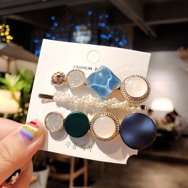 Pearl Hair Clips Pins Hairgrip For Women Girls Acrylic Hair Barrettes Party Fashion Jewelry Hair Accessories Headwear