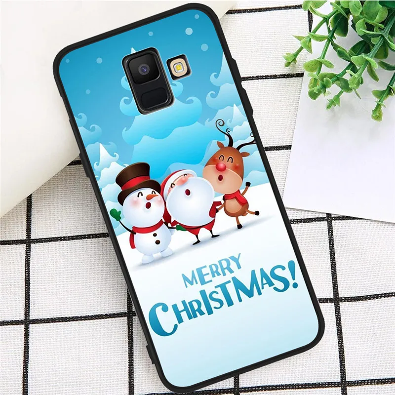 Светодиодный свет Рождества для samsung Galaxy A9 A8 A7 A6 A5 A3 J3 J4 J5 J6 J8 плюс M30 A40S A10 A20E чехол для телефона чехол funda с рисунком