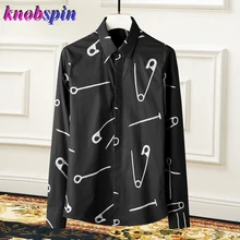 Брендовые деловые мужские рубашки, модные тонкие мужские рубашки с длинными рукавами и вышивкой, повседневные хлопковые рубашки для мужчин, новинка